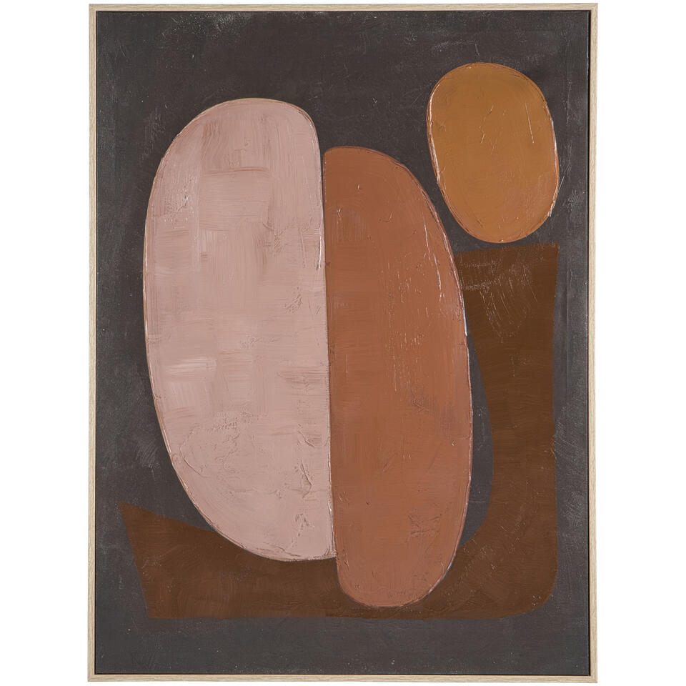 Schilderij Abstract Craft bruin MDF - 80x60 cm