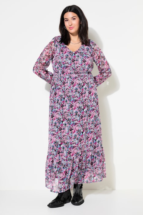 Maxikleid, A-Line, Millefleur