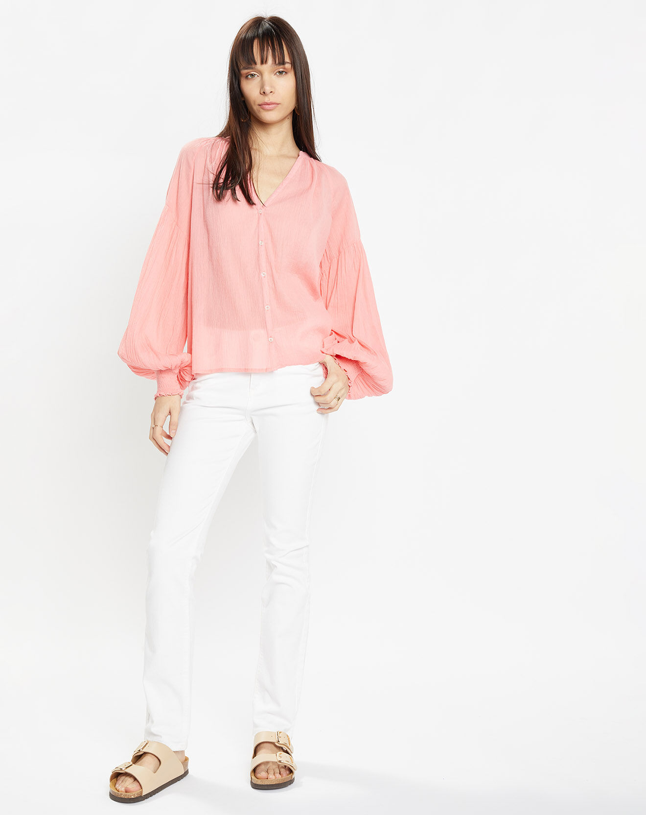 Galeries Lafayette Chemise Ethan ample rose
