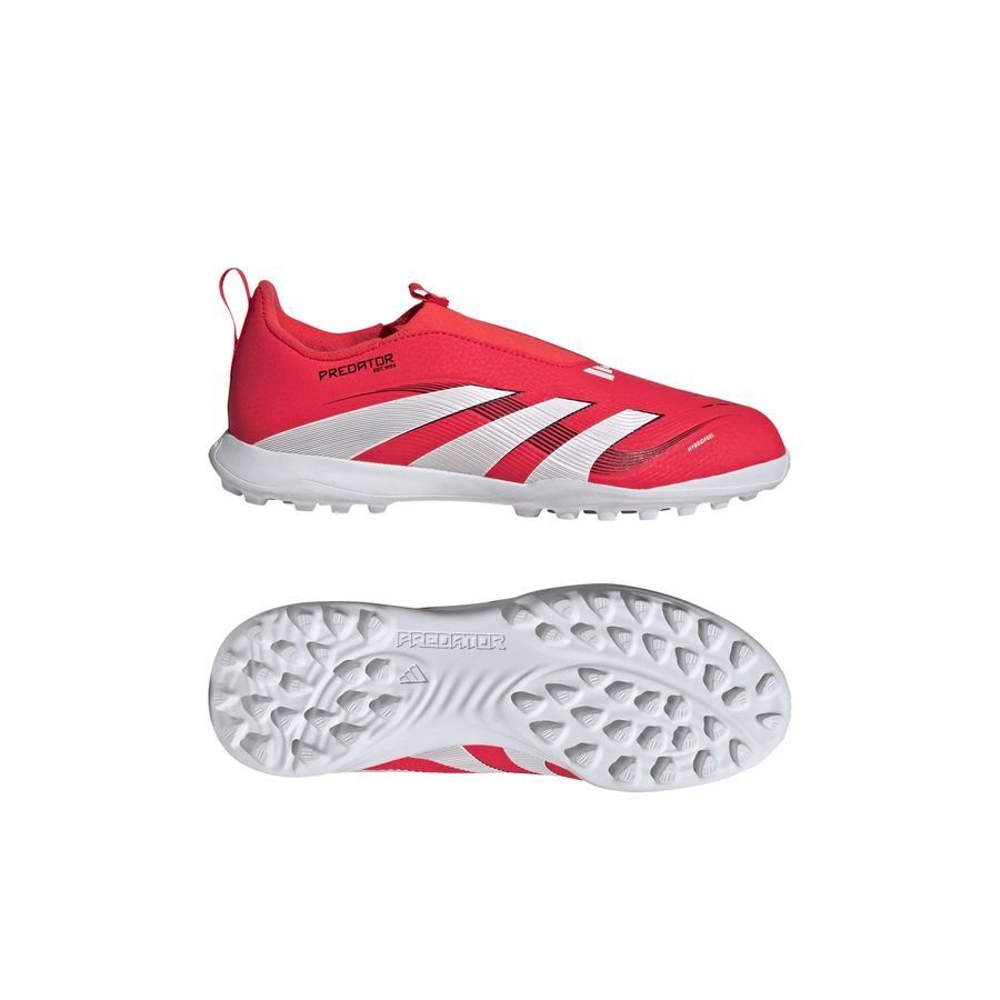 adidas Predator League Laceless TF Pure Victory - Lucid Red/Blanc/Noir Enfant