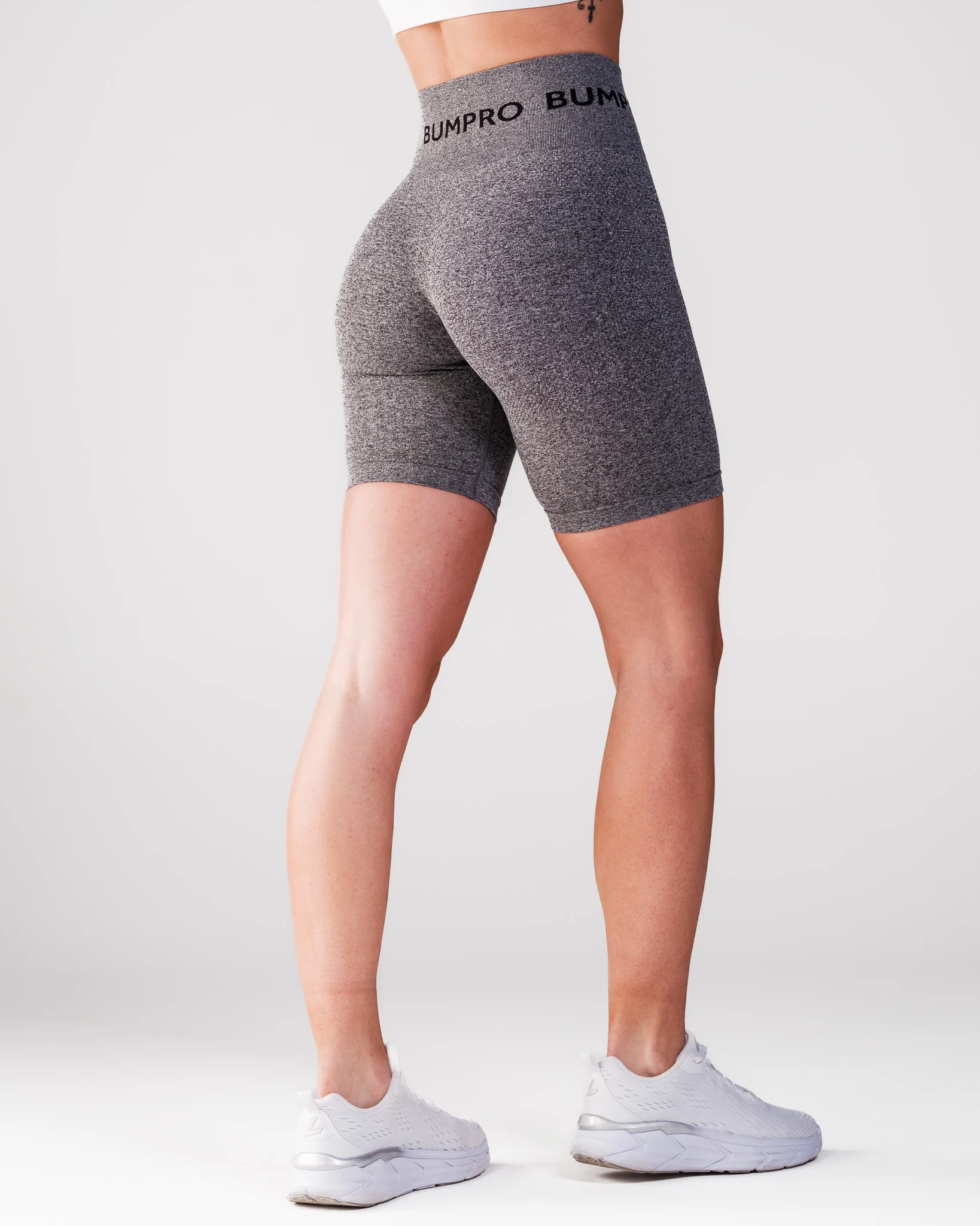 Bumpro Beam Logo Biker Shorts Black Marl