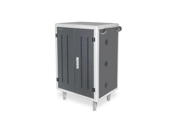 DIGITUS - Vogn med hjul (kun opladning) - for 30 tablets / notebooks - låsbar - sort, RAL 9005 - skærmstørrelse: op til 15,6