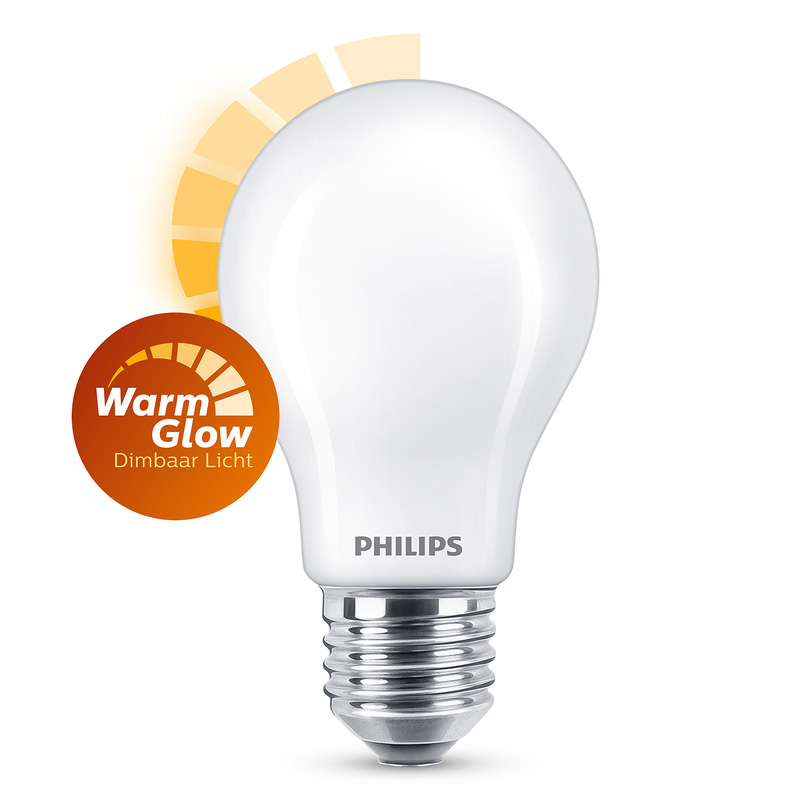 Philips LED lamp mat E27 5.9W 2200K-2700K Dimbaar
