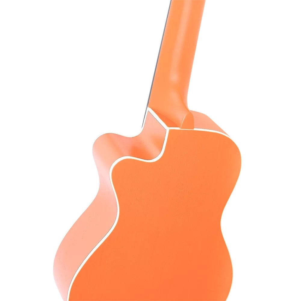 Ortega RUPUKI-CE Earth Series Concert Size Ukulele Pumpkin Orange elektrisch-akoestische concert ukelele