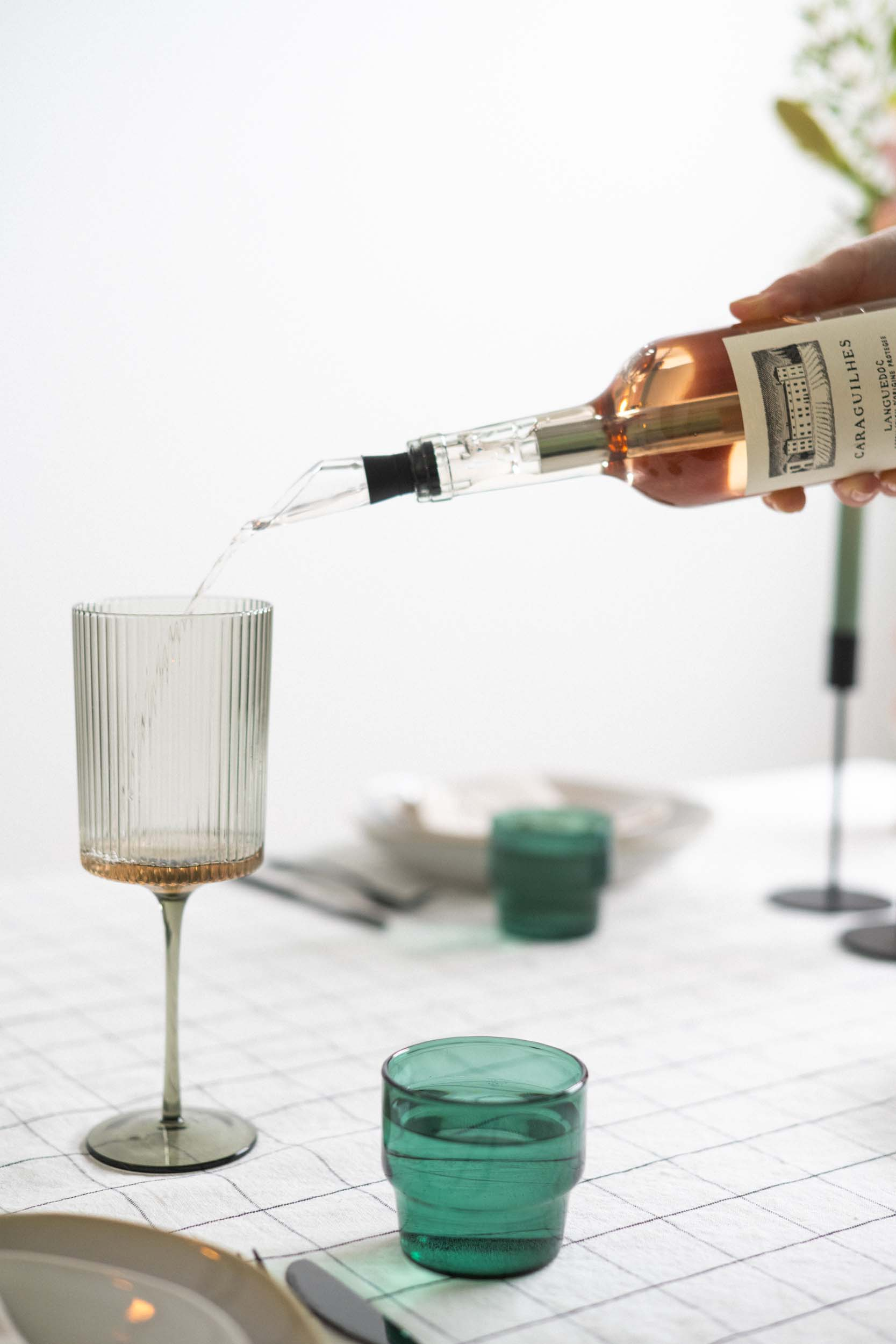 3in1 Edelstahl Flaschen Kühler Wein Dekanter und Drop Stop Ausguss - Silber