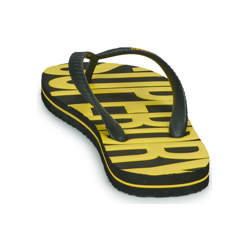 Superdry - VINTAGE VEGAN FLIP FLOP Negro / Amarillo