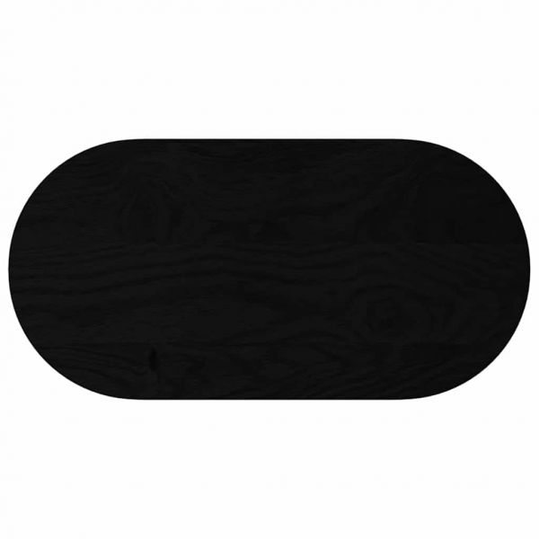 vidaXL Tampo de Mesa 80x40x2 cm Carvalho Maciça Oval Castanho-escuro - 988669178
