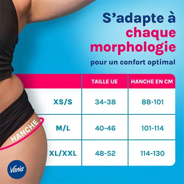 Calcinhas menstruais VANIA para fluxo intenso, tamanho XL/XXL