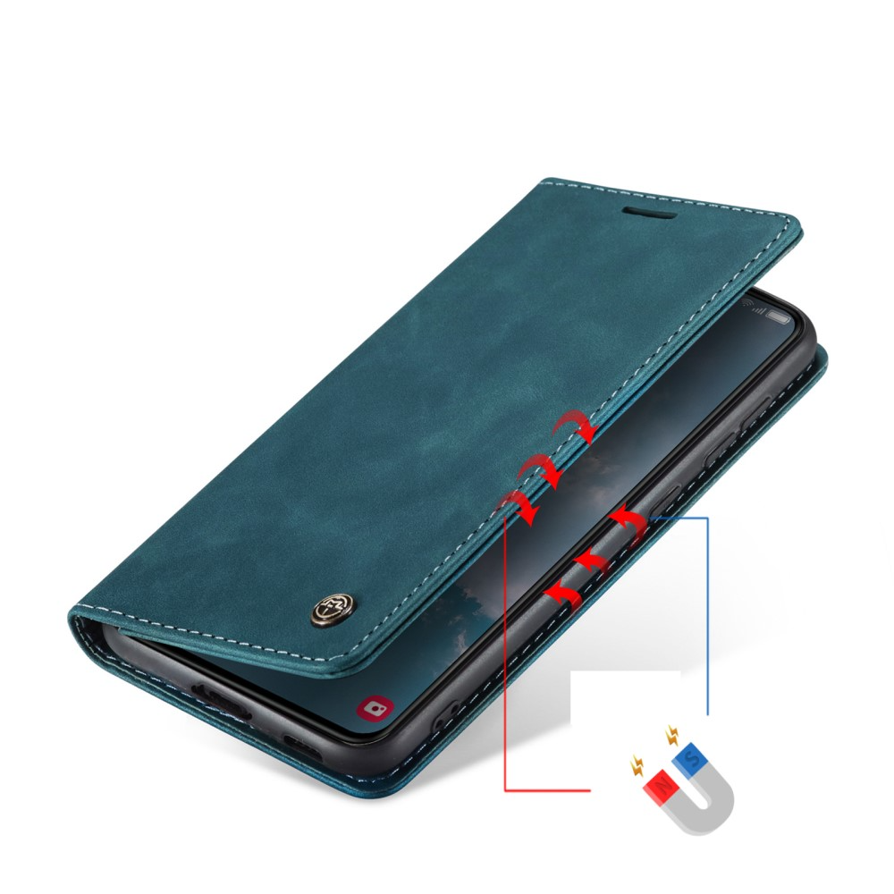 Samsung Galaxy S23 5G Leder Tasche Flip Wallet Etui mit Kartenfächern - Blaugrün