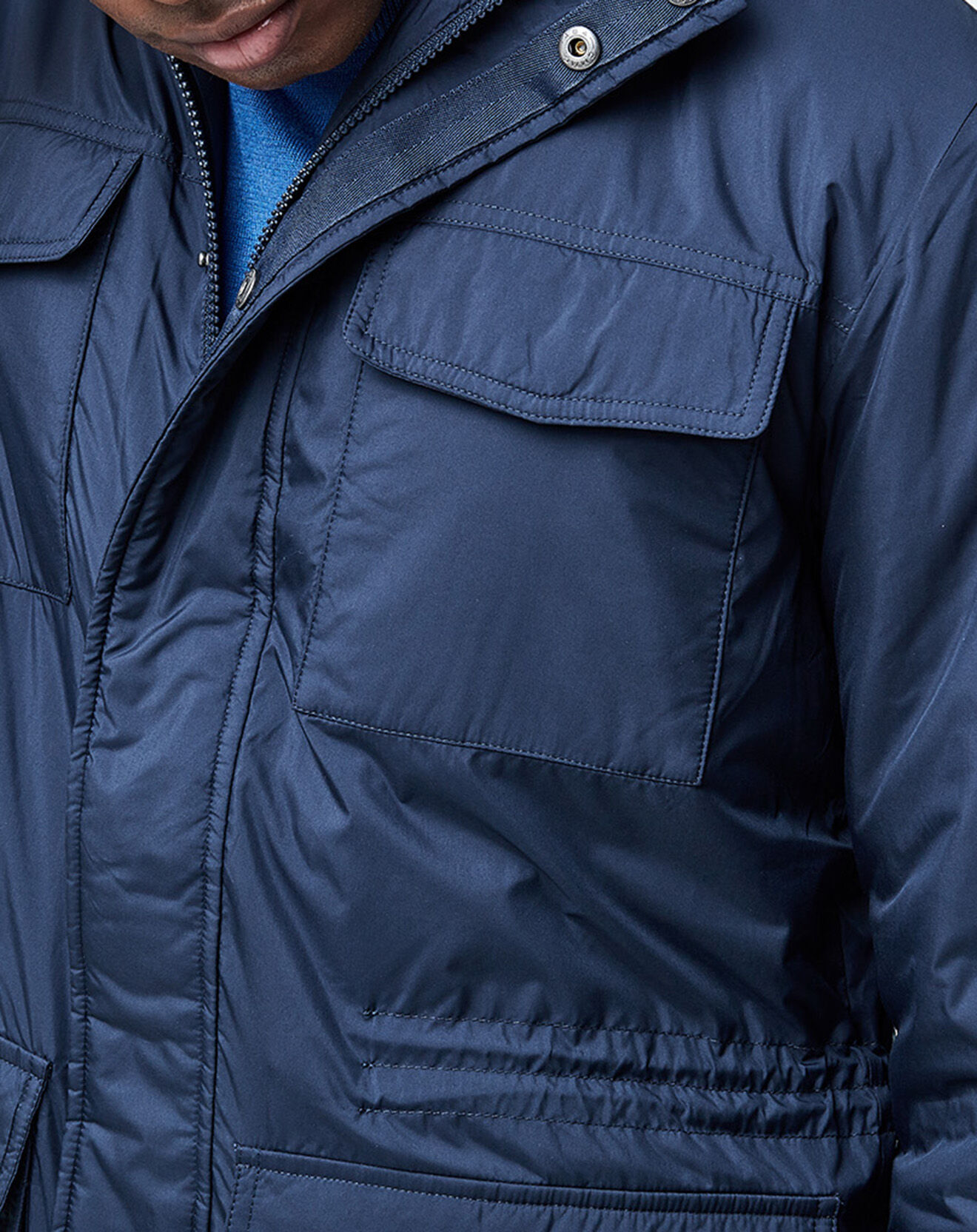 Hackett London Veste Saharienne légère bleu marine