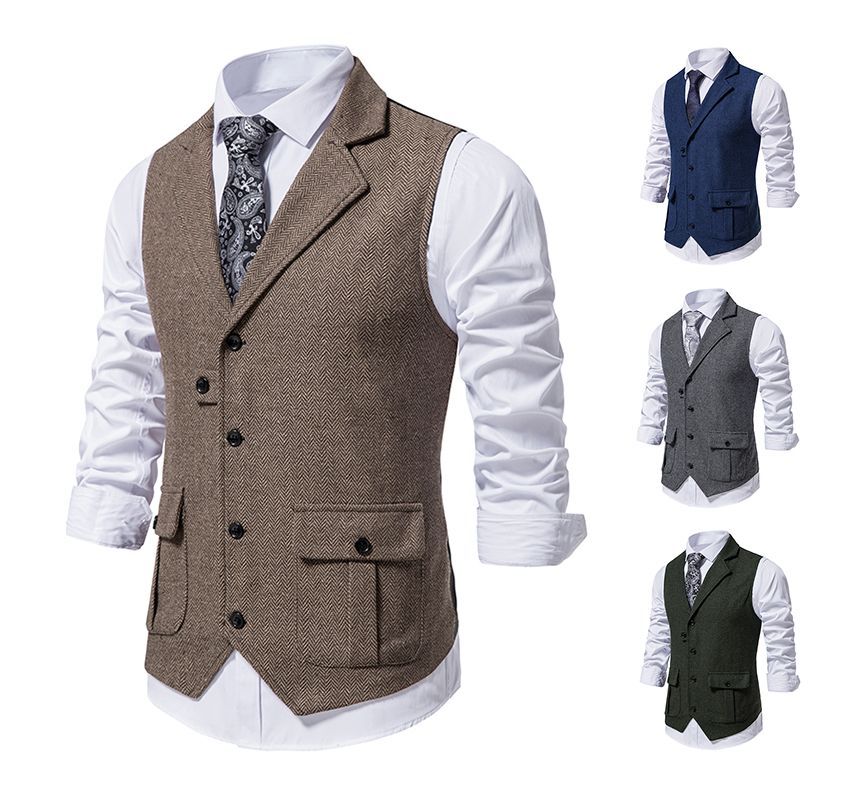 Fireon - Vest met zakdetail en enkele rij knopen