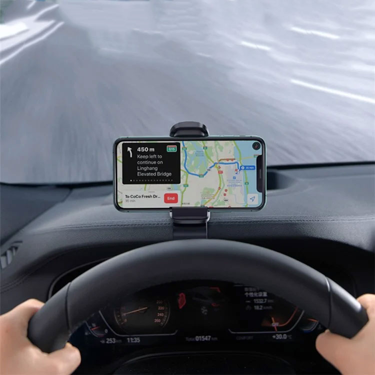 Big Mouth Pro Dashboard Auto KFZ Smartphone Halterung mit Clip-Mechanismus und Silikon-Pads (SUDZ-A01) - Schwarz