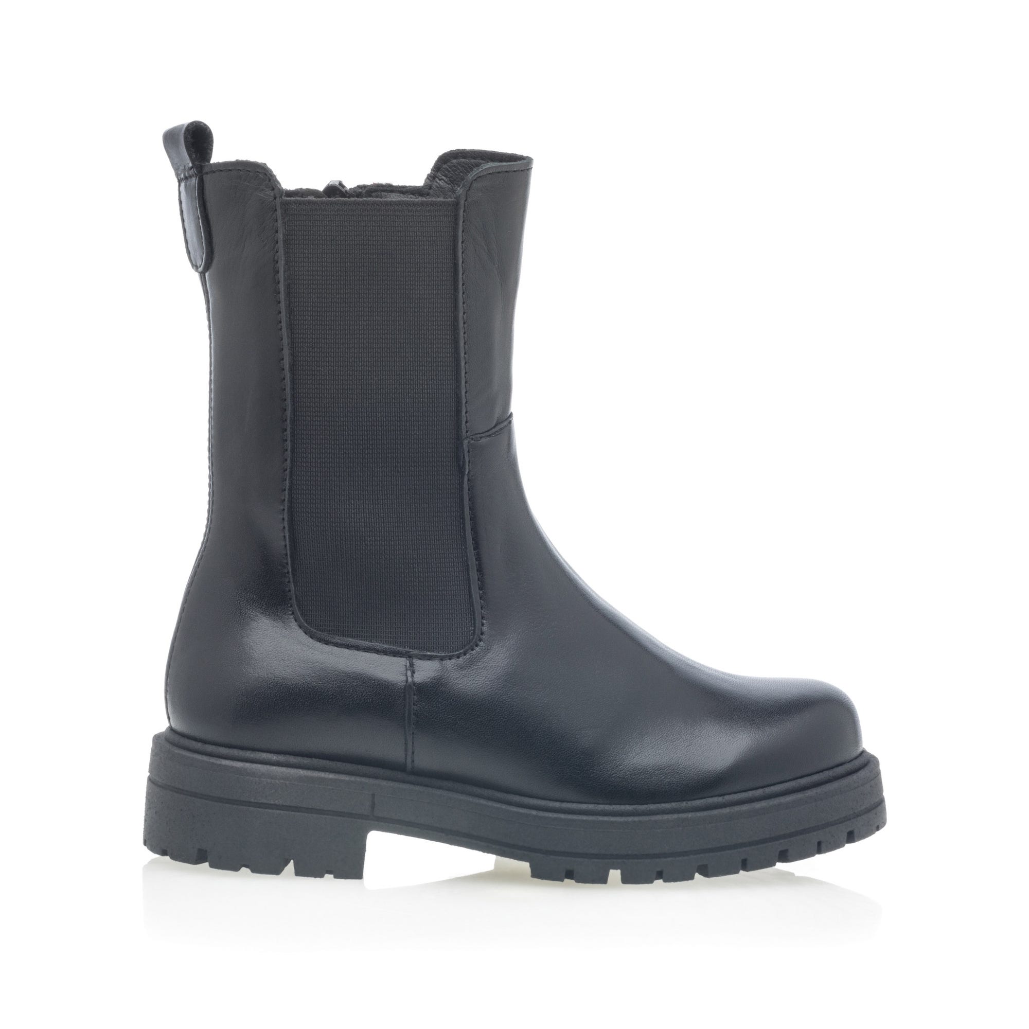Bottes Fille en cuir noir