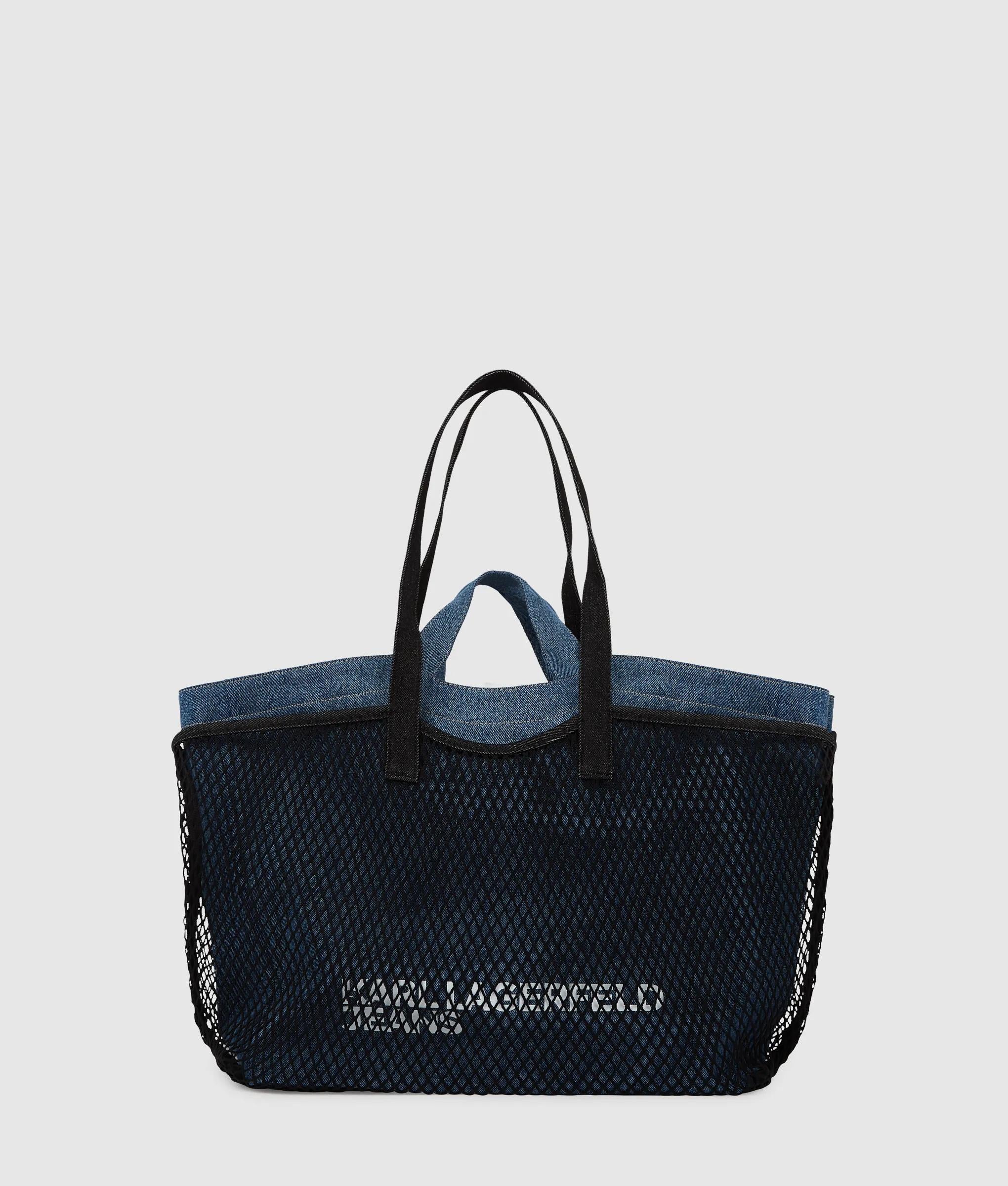 Dubbel gaas denim shopper