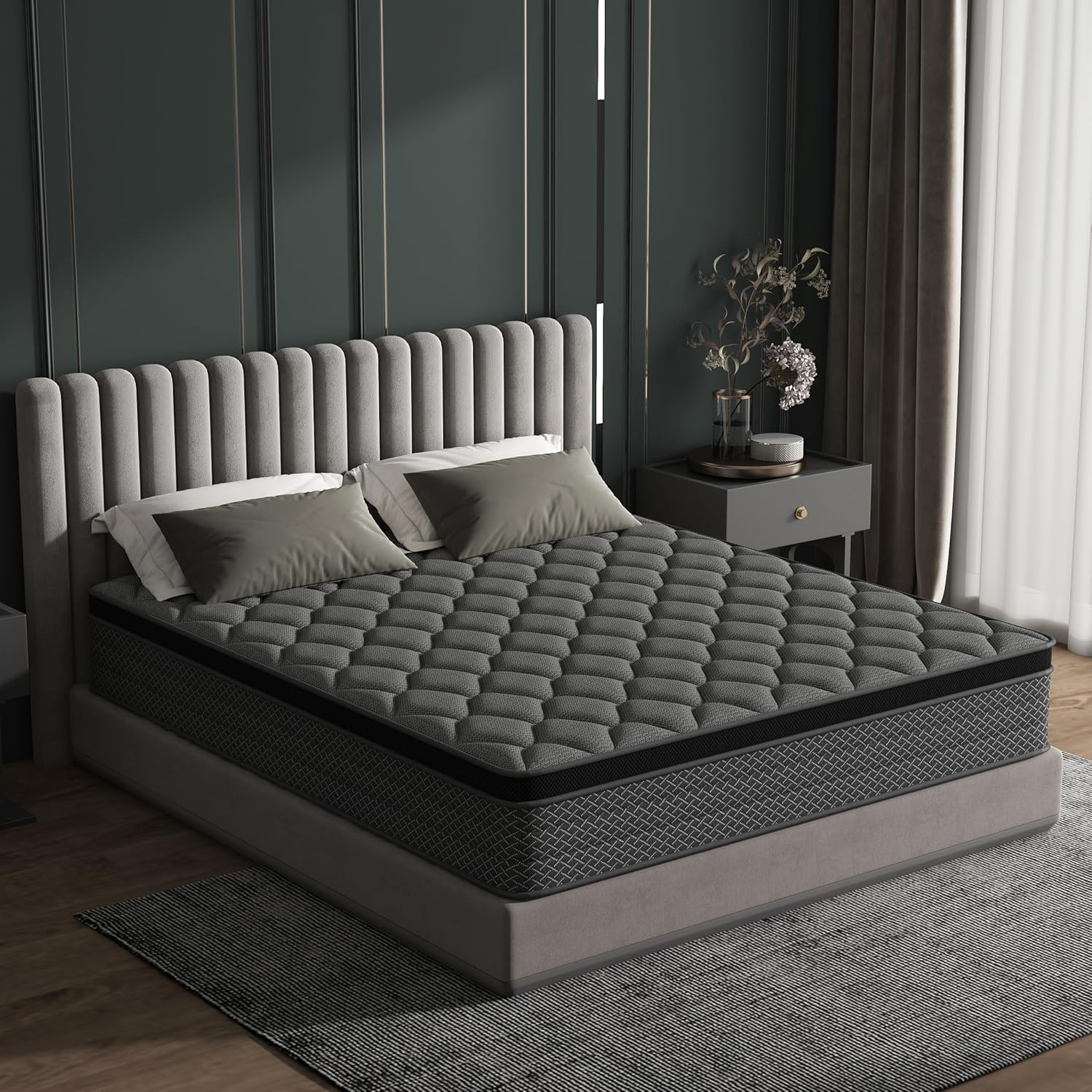 Matratze 160x200 cm Boxspringbett Härtegrad H3, Geeignet für Kinder und Erwachsene, Öko-Tex Zertifiziert, Ergonomische 7 Zonen Matratze Höhe 20 cm