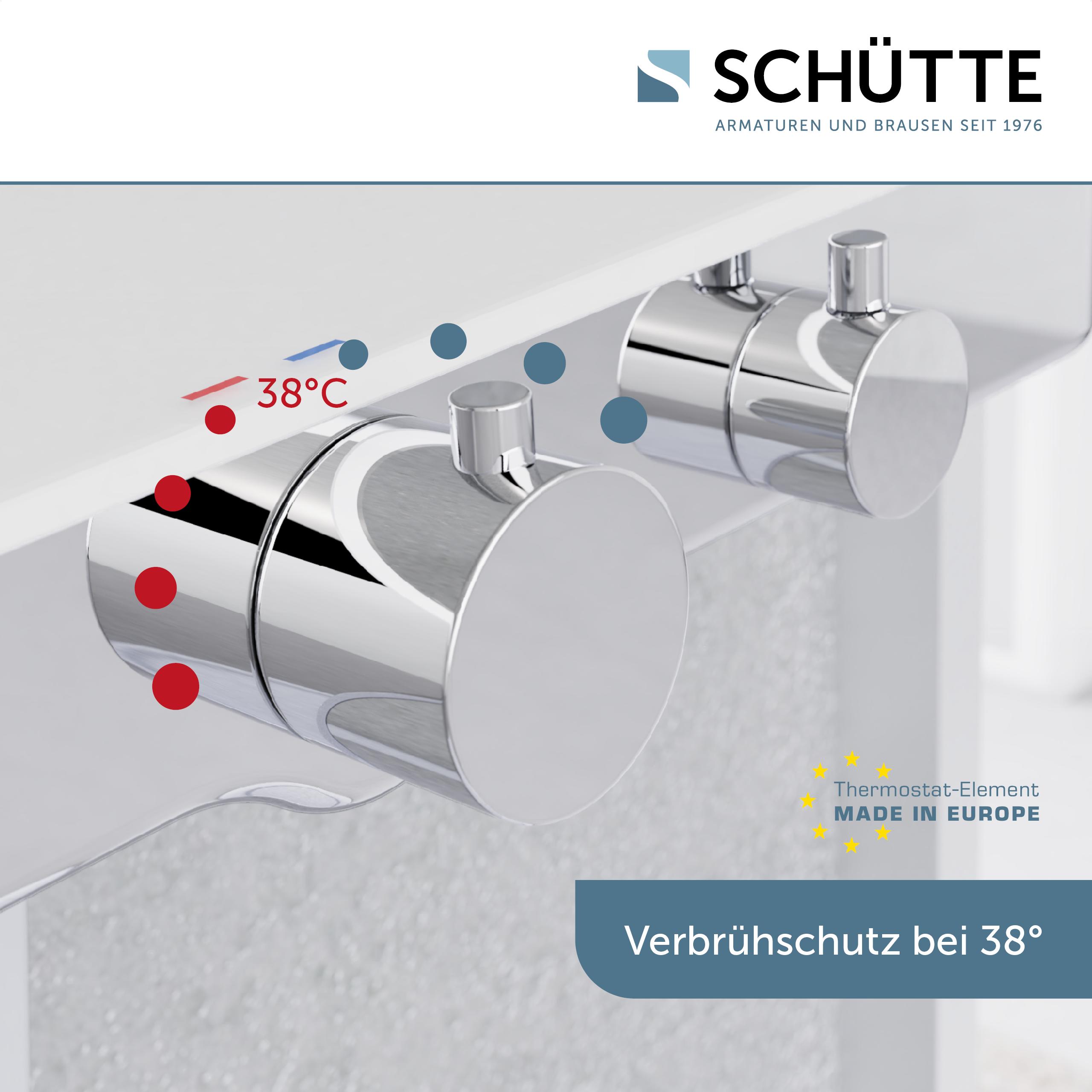 SCHÜTTE Thermostat Duscharmatur OCEAN mit Ablage Weiß