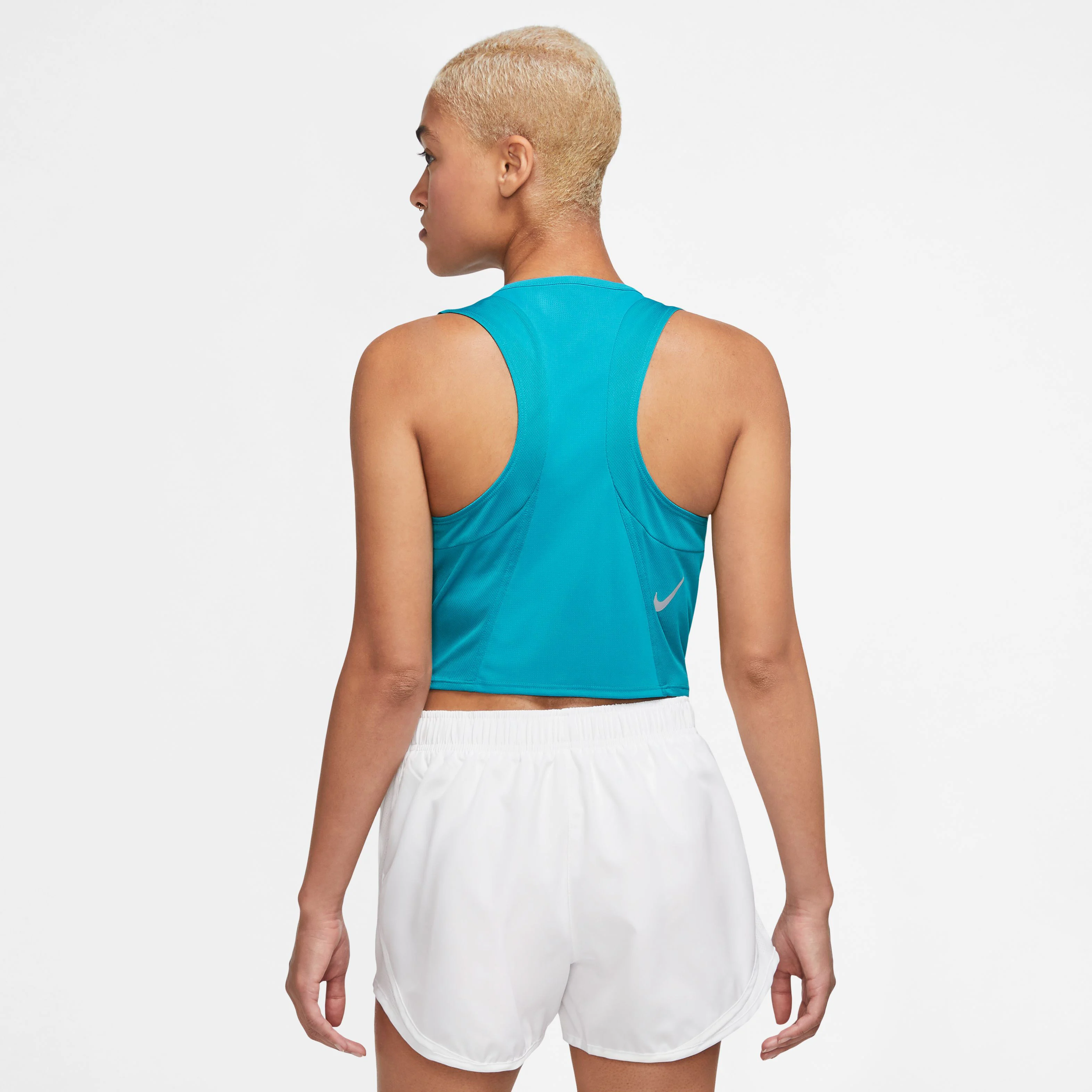 Nike Dri-Fit Fast Crop Débardeur Tank Top Femmes - Turquoise