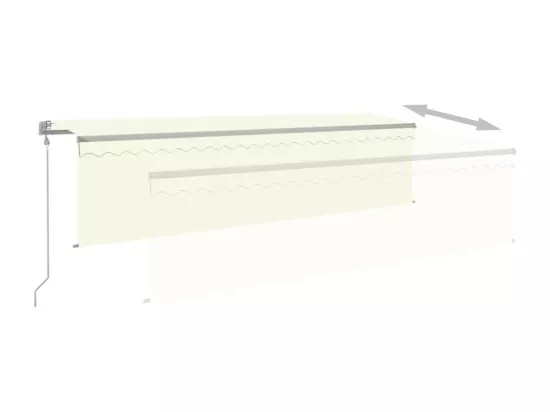 Auvent rétractable automatique avec store 5x3 m Crème