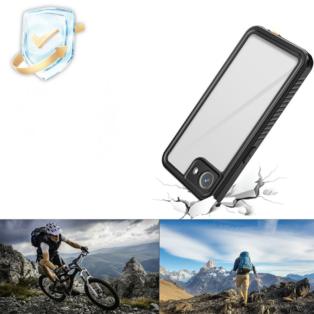 iPhone 16e Wasserfeste Outdoor Schutz Hülle (IP68) - Schwarz