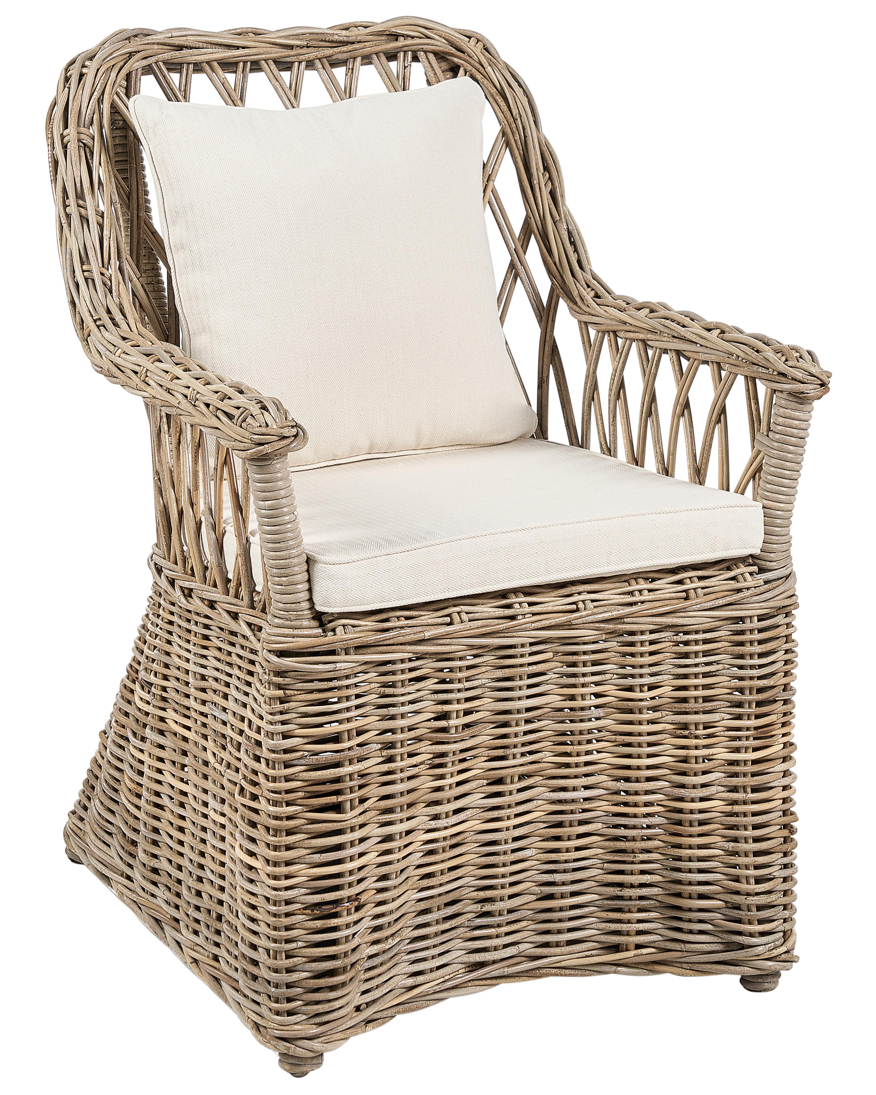 Tuinstoel set van 2 rotan naturel MAROS II