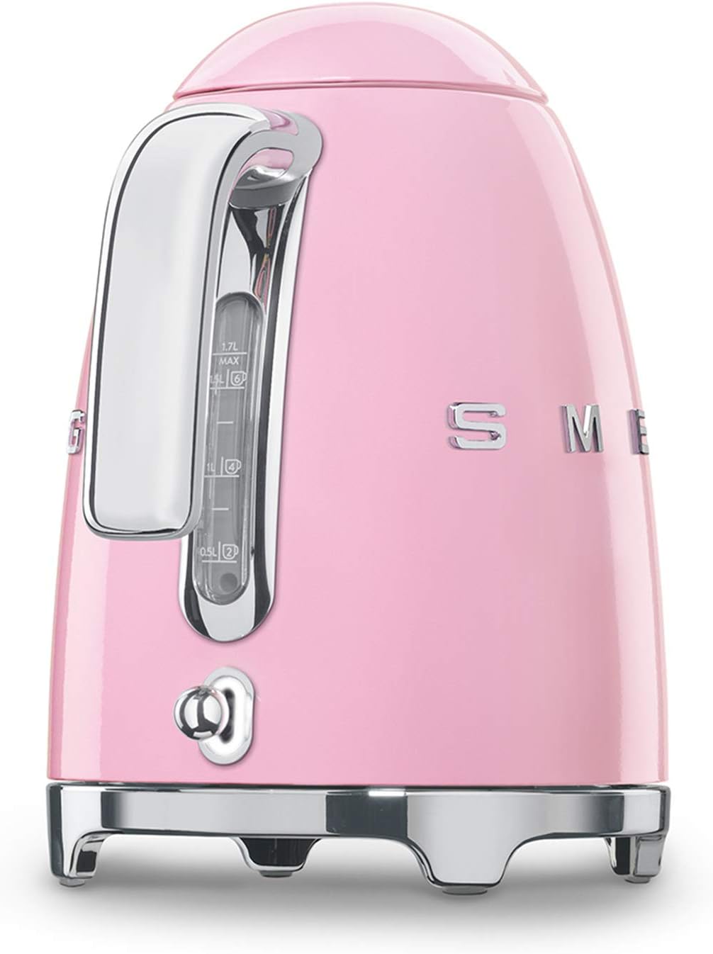 Smeg, Bouilloire Électrique KLF03PGEU 1,7 L, Filtre Anticalcaire Lavable, Arrêt Automatique de Sécurité, Indicateur de Niveau d'Eau, Base Antidérapante, Range Cordon, Puissance 2400W, Vert d'Eau