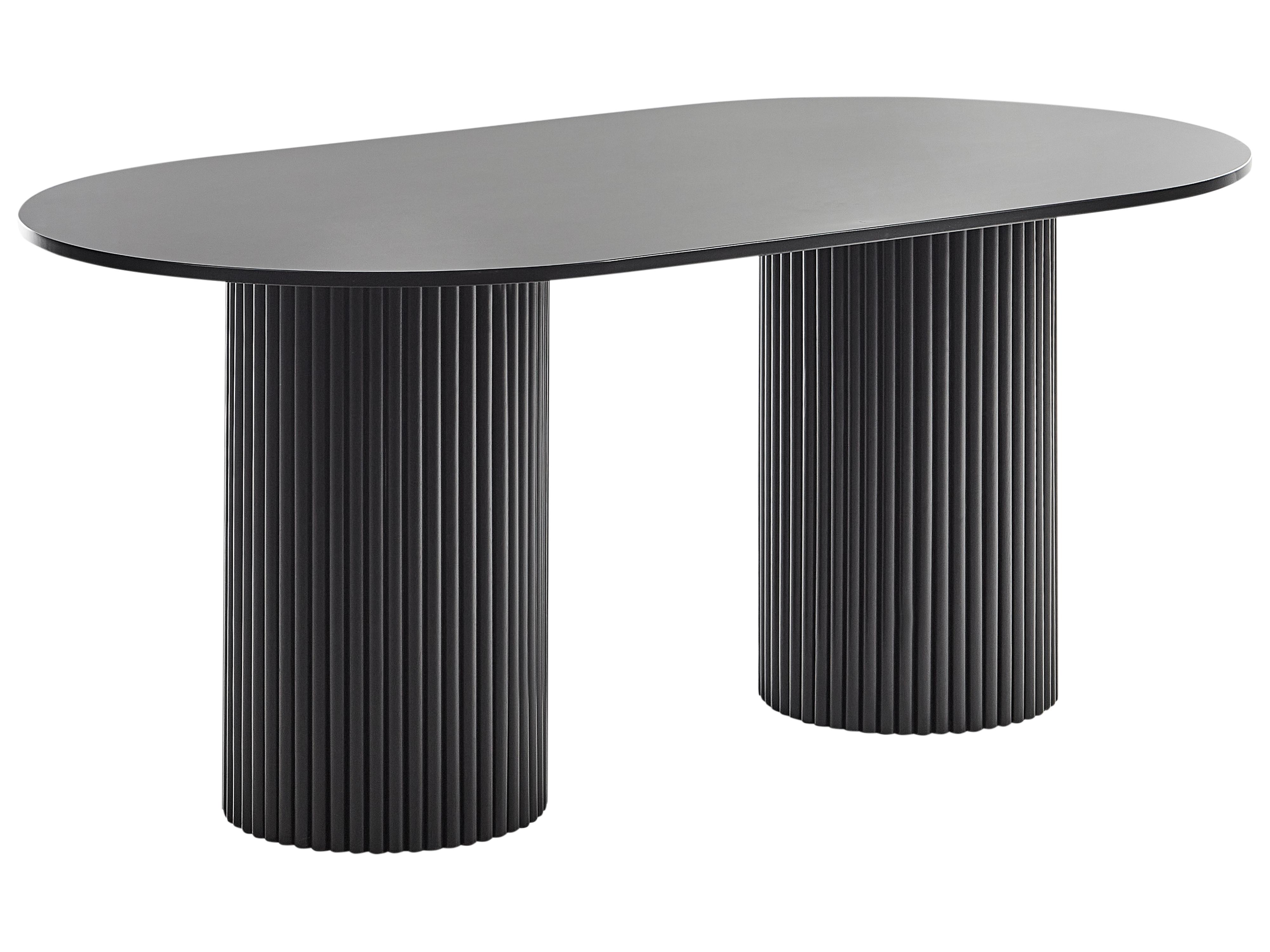 Eettafel SHERIDAN Zwart 100 cm 180 cm