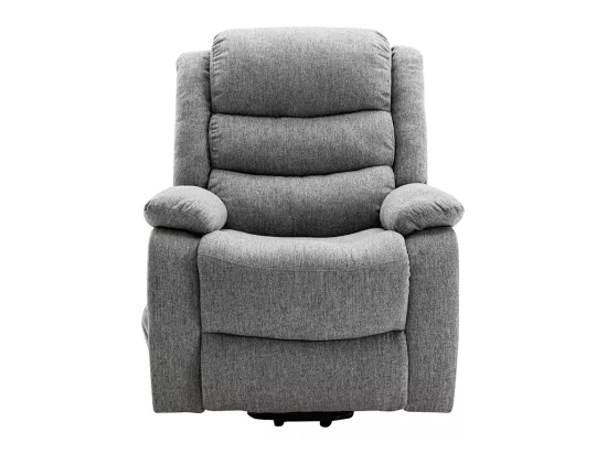 Fauteuil releveur électrique en tissu gris clair NADINE