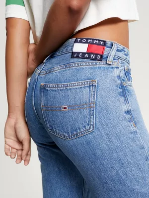 Calça jeans reta de cintura baixa Sophie