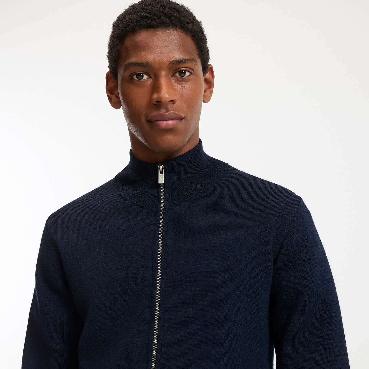 LA REDOUTE COLLECTIONS<br>Cardigã de lã merino com zíper, Signature, SEBASTIEN