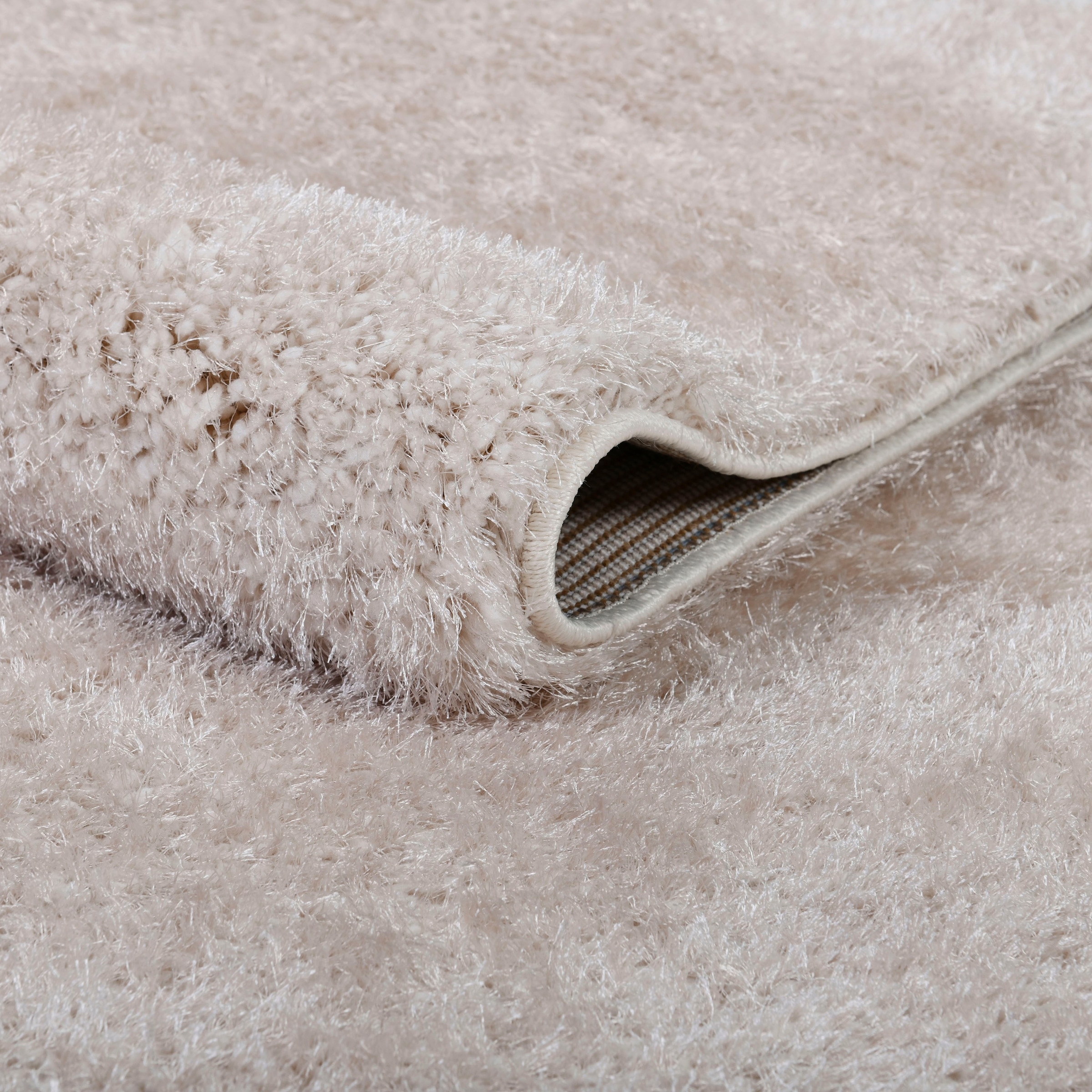 my home Hochflor-Teppich »Malin« rechteckig 43 mm Höhe Shaggy in Uni-Farben, einfarbig, leicht glänzend, besonders weich