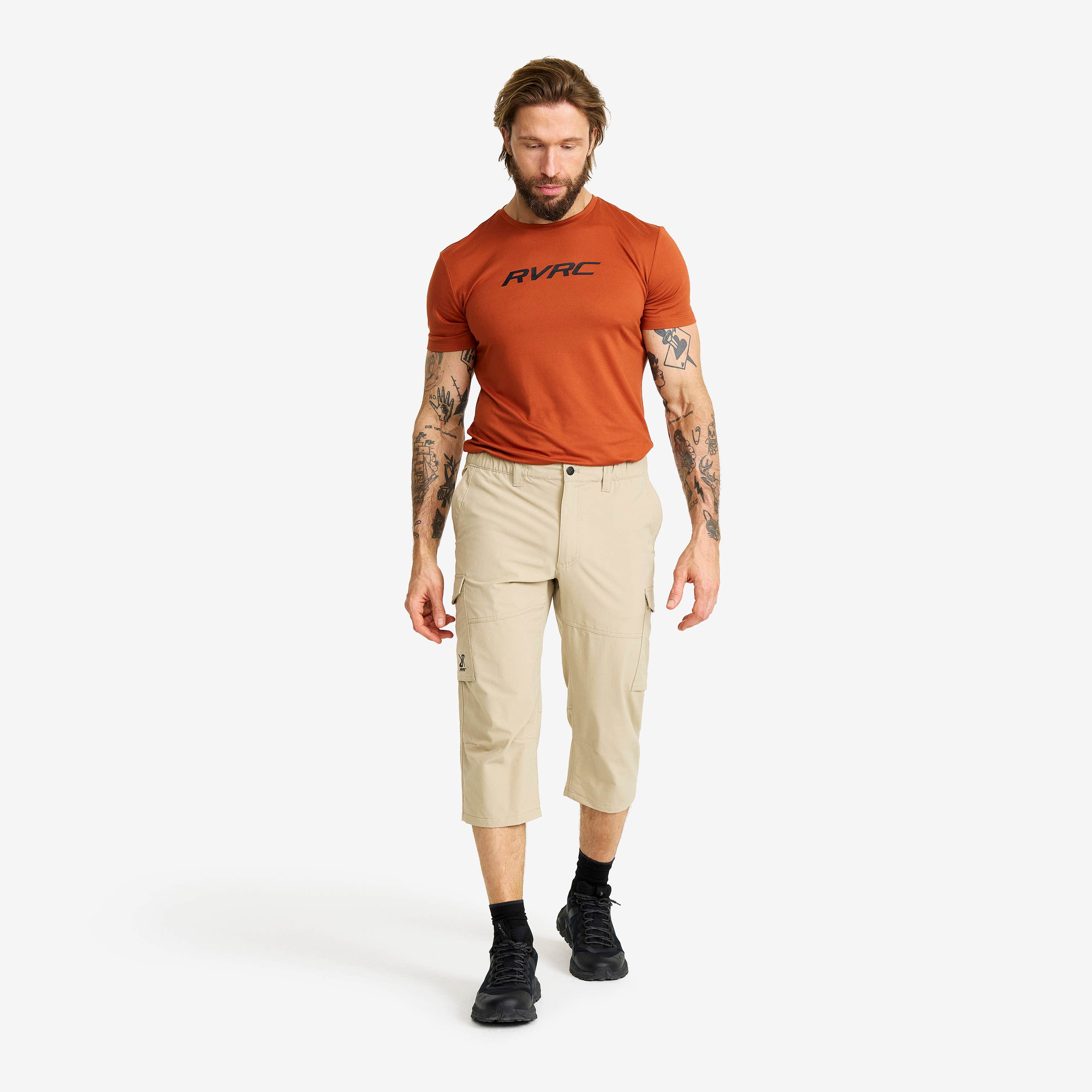 Adventure 3/4 Cargo Stretch Pants Herre Aluminium