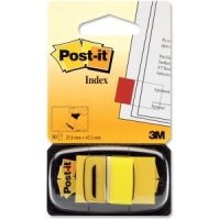Marque-pages post-it standard index 25x44mm 50f coloris jaune