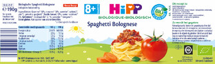 HiPP 8M  Babymaaltijd Spaghetti Bolognaise