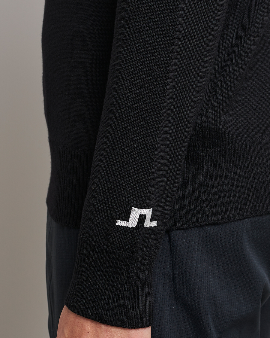 J.Lindeberg Kian Tour Merino Half Zip Black