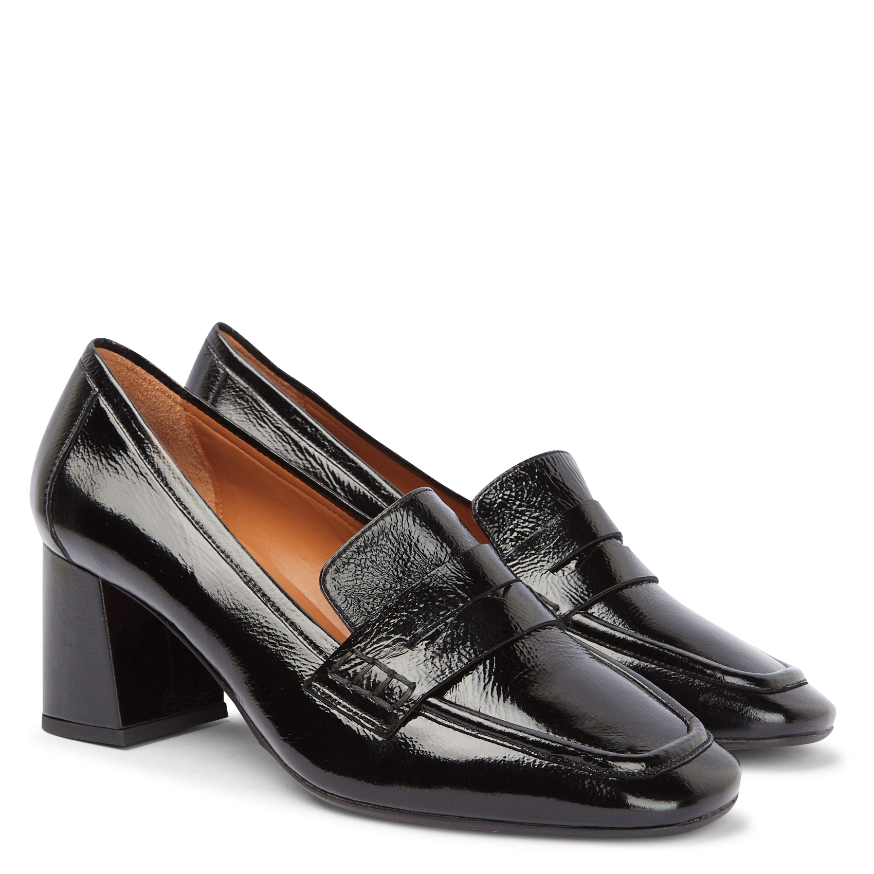 MOCASSINS 610 - Mocassins à talon en cuir | Noir