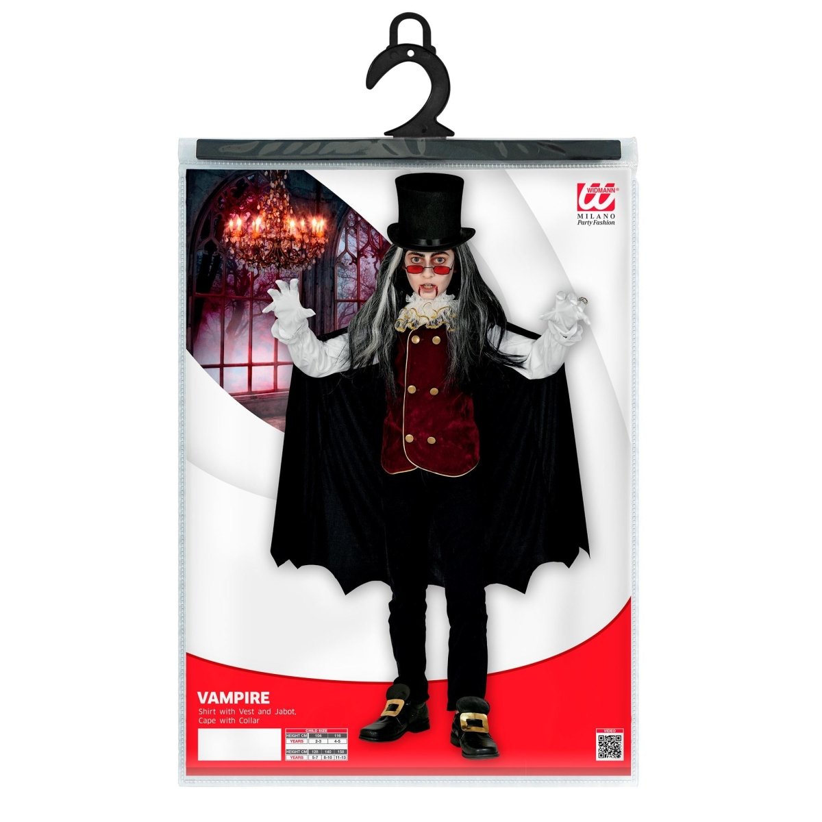 Halloween Kostuum Kind Vampier 4 delig