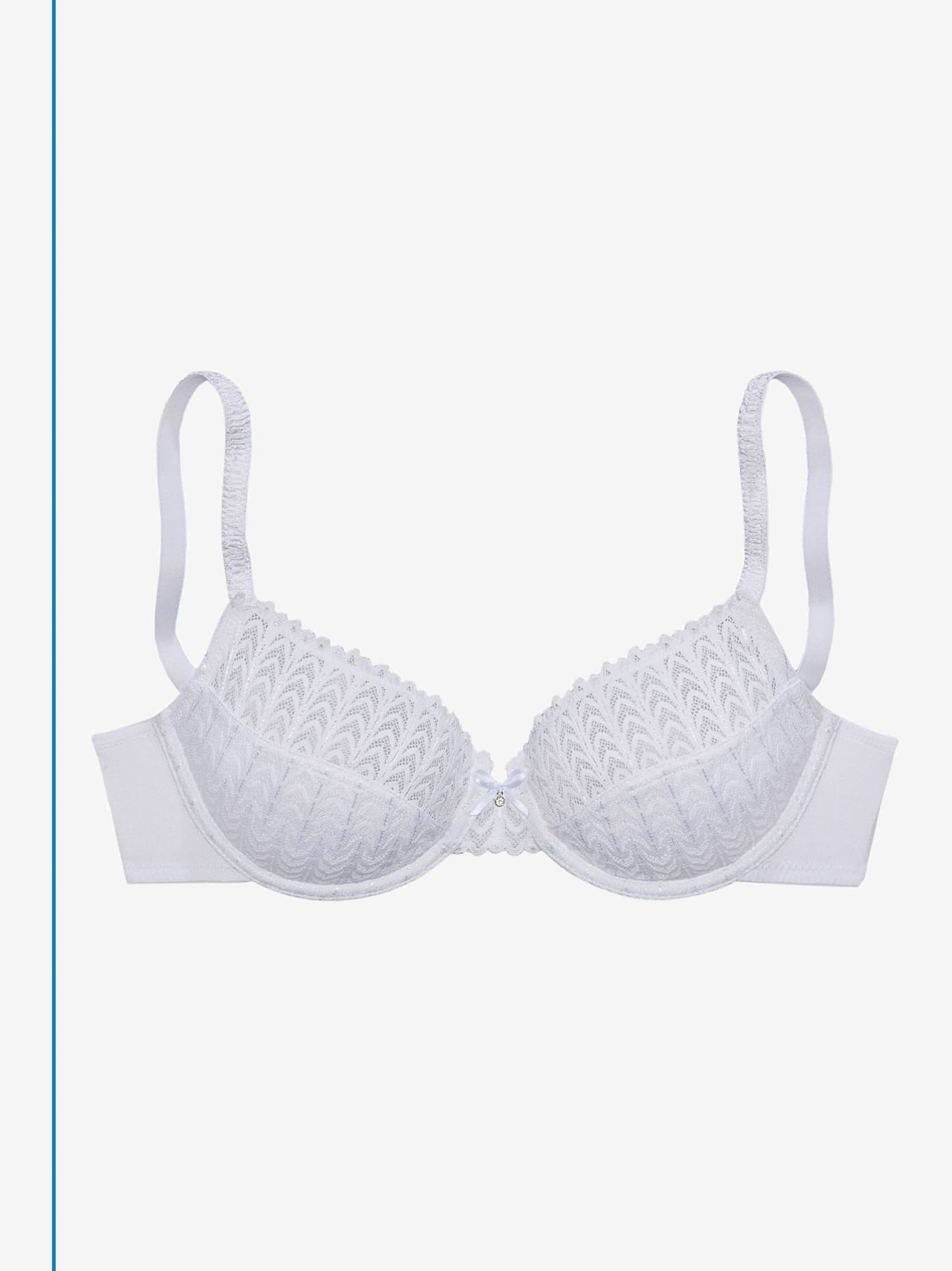 Soutien-gorge à armatures féminin en dentelle graphique et maille douce