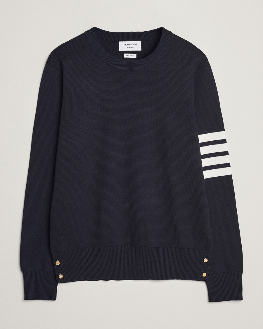 Thom Browne Milano Stitch Crew Neck  Navy