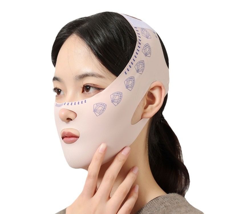 Porcini - Elastisch V-faceliftmasker met kinband