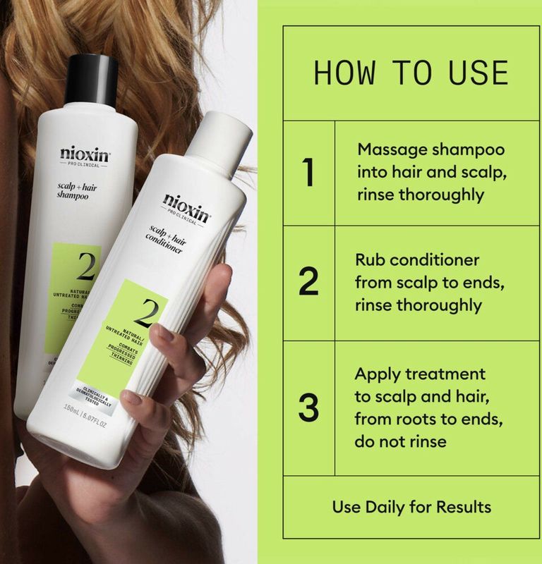 Nioxin - System 2 Trial Kit - Haargroeimiddelen - Set van 3 Producten