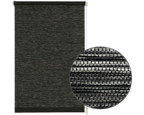 Gardinia EasyFix Rolgordijn zonder Boren, Naturel Zwart en Wit, 60x150 cm, incl. Klembeugels