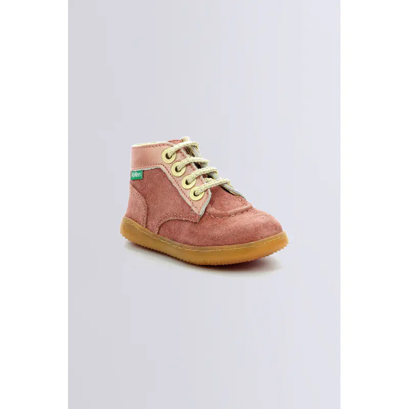 KICKBONZIP ROSE CLAIR BRILLANT BOTTILLONS Cuir Fille
