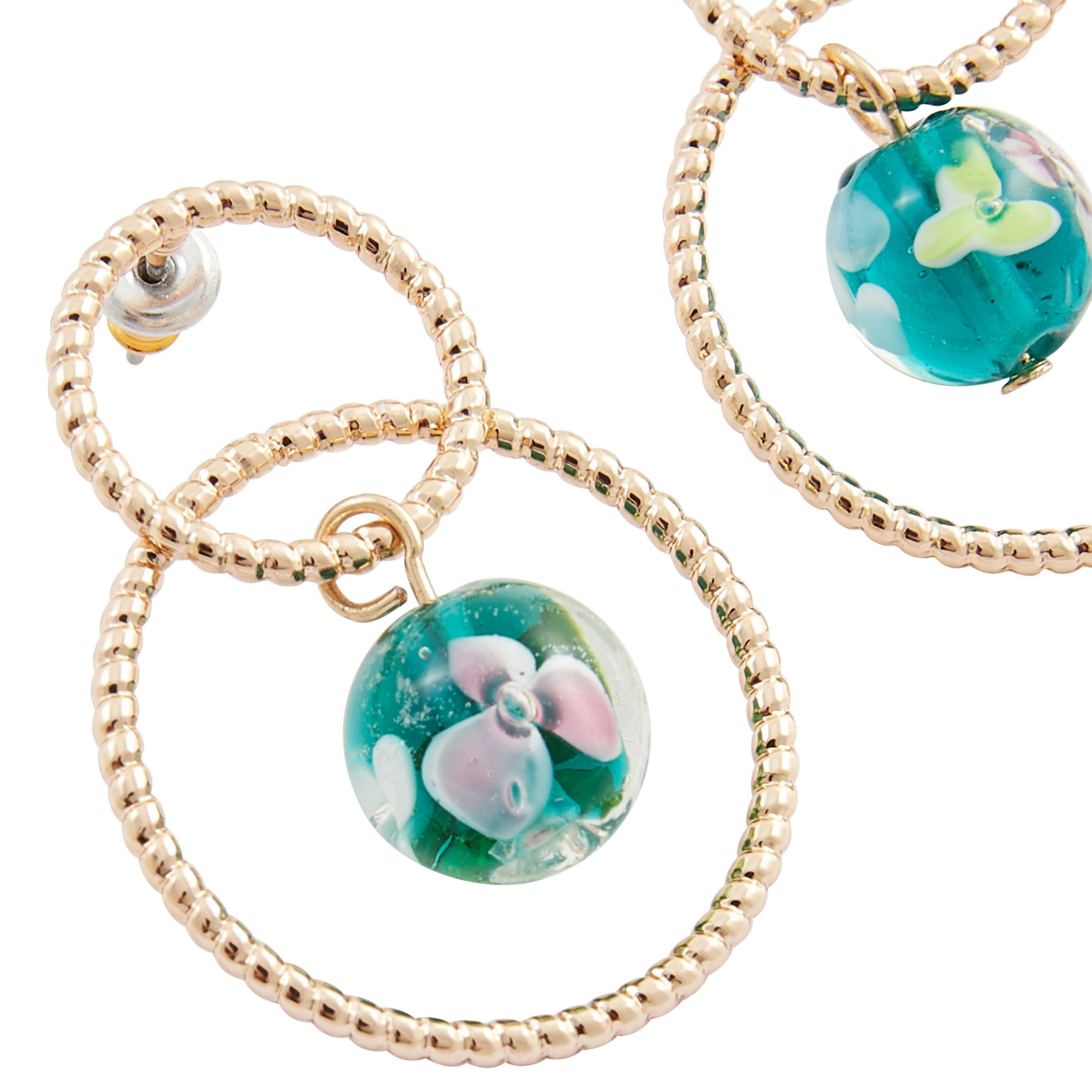 Créoles perles de verre - BIJOUX