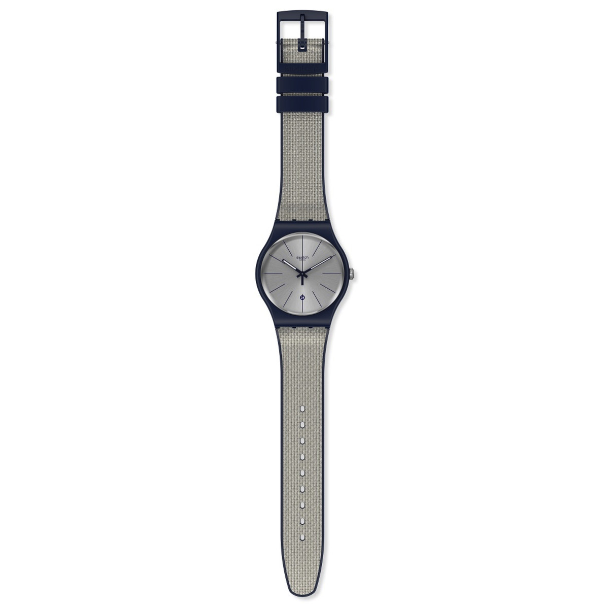 Montre swatch mixte plastique silicone bleu