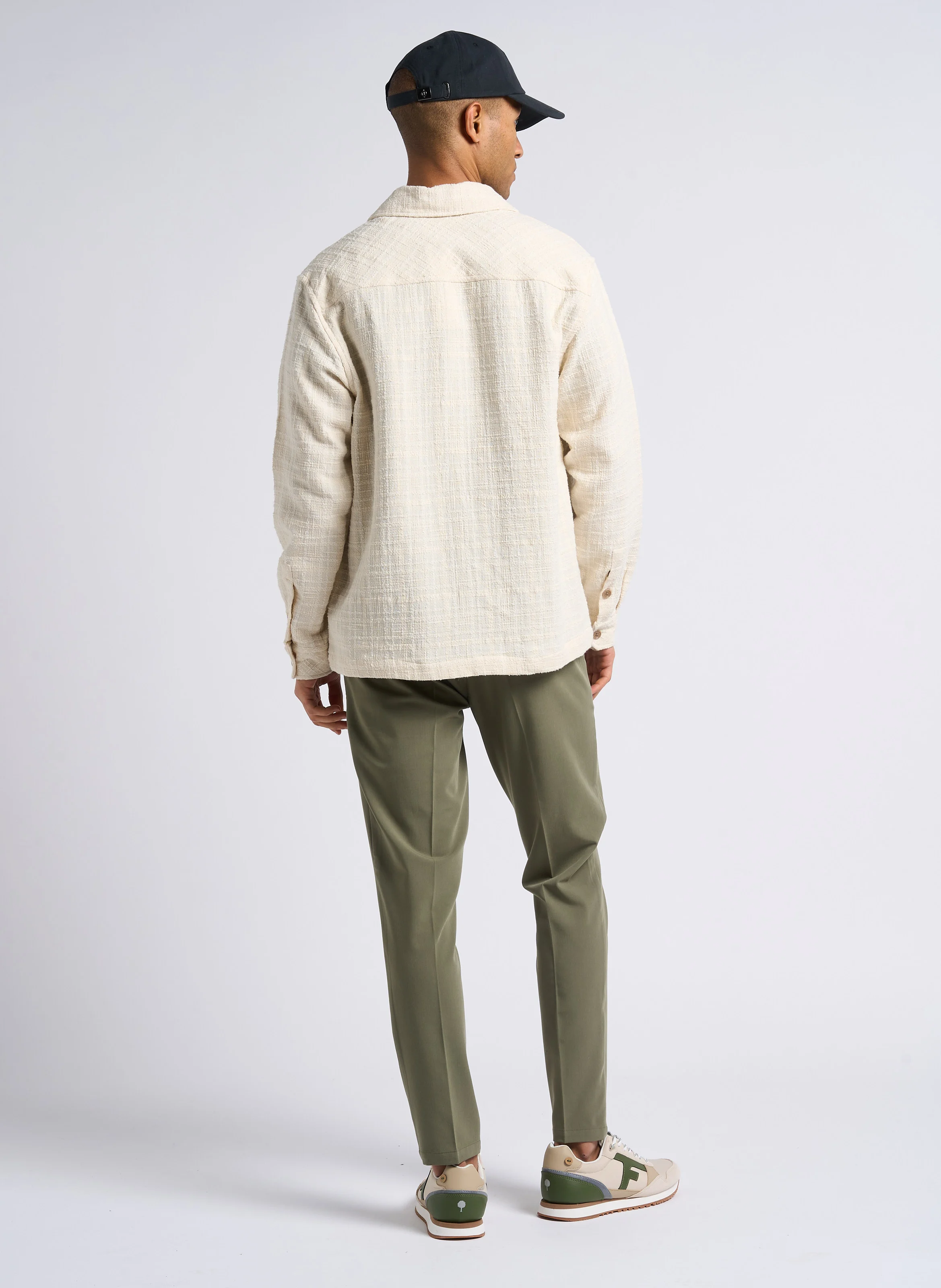 ELM - Baskets basses bi-matière | Beige