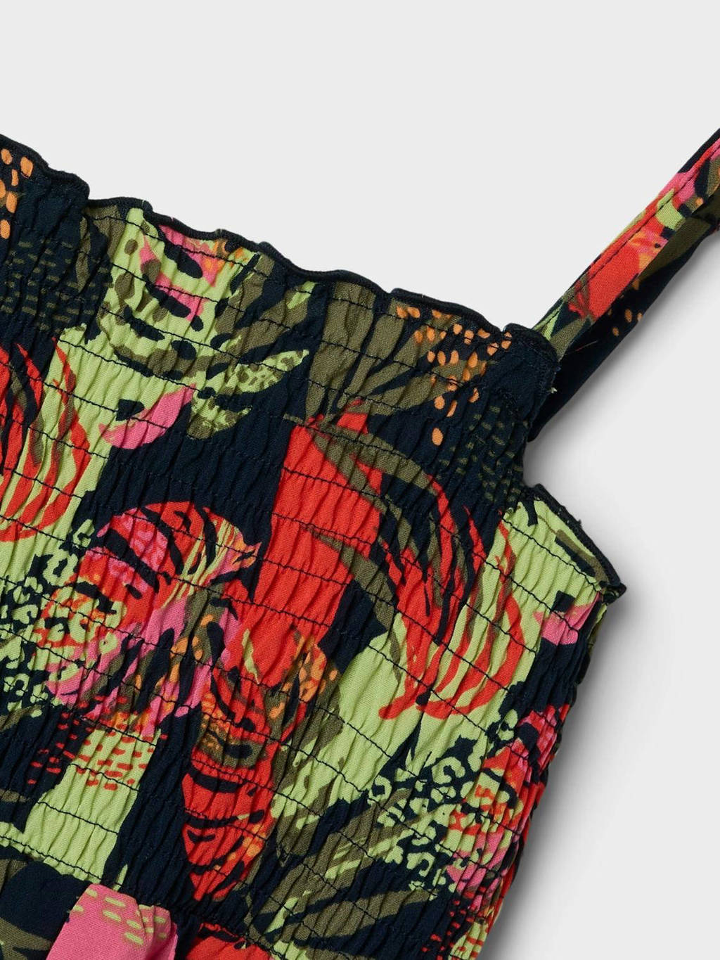 NAME IT maxi jurk NKFVINAYA met all over print donkerblauw/roze/groen
