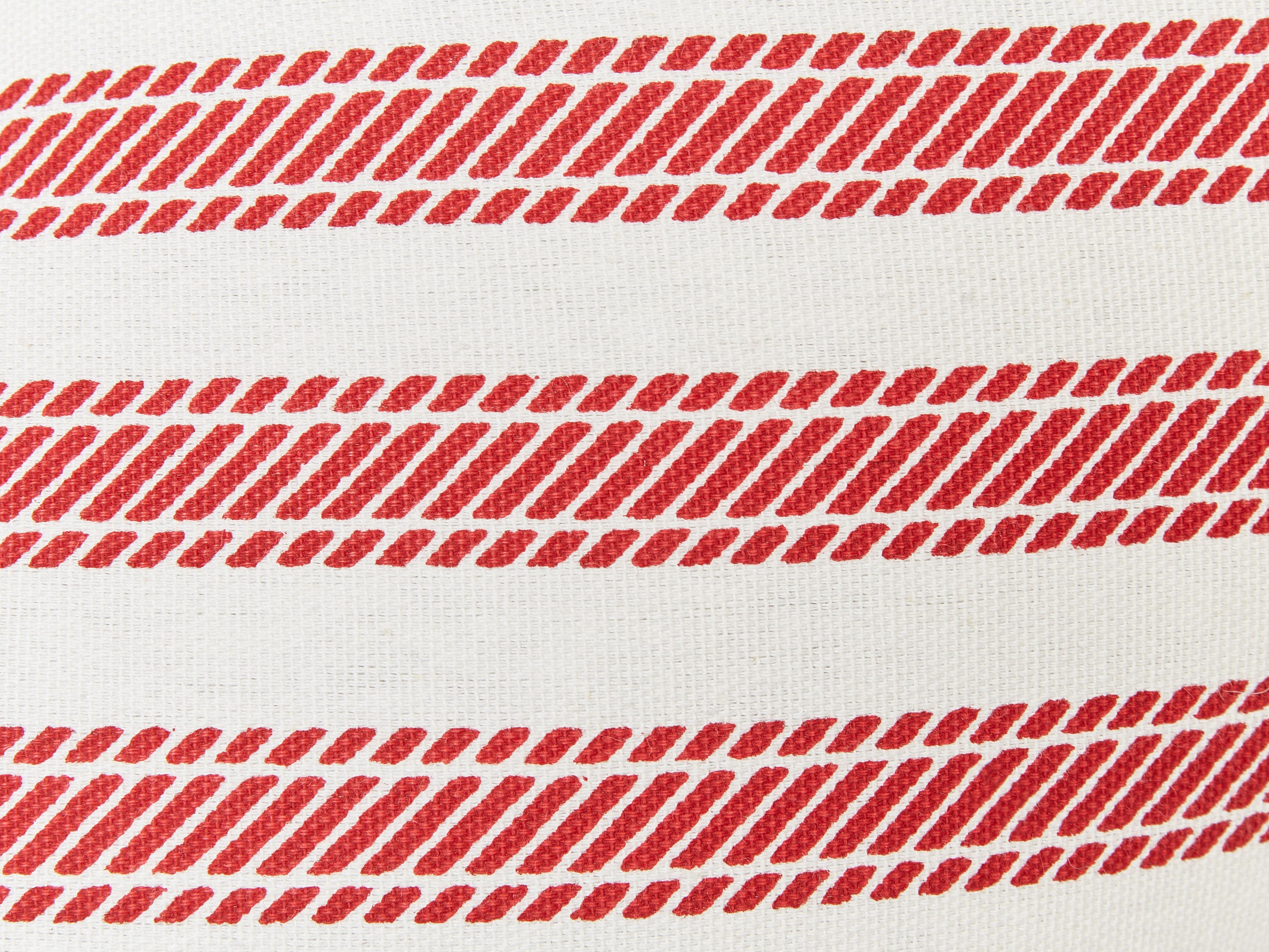 Set van 2 sierkussens RUBIA Katoen 45 x 45 cm Rood gestreept