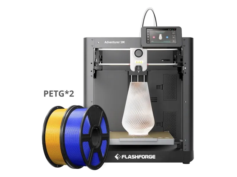 Flashforge Adventurer 5M, Fused Filament Fabrication (FFF), Wi-Fi, Ethernet LAN, USB-port, Visningsvindue