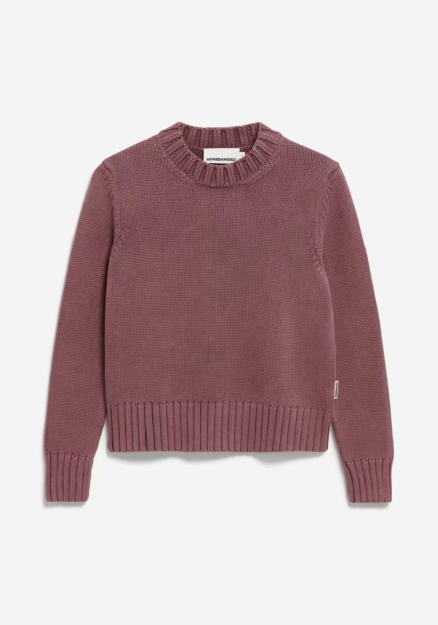 Armedangels Strickpullover Amaliaas GMT Dye Dark Berry