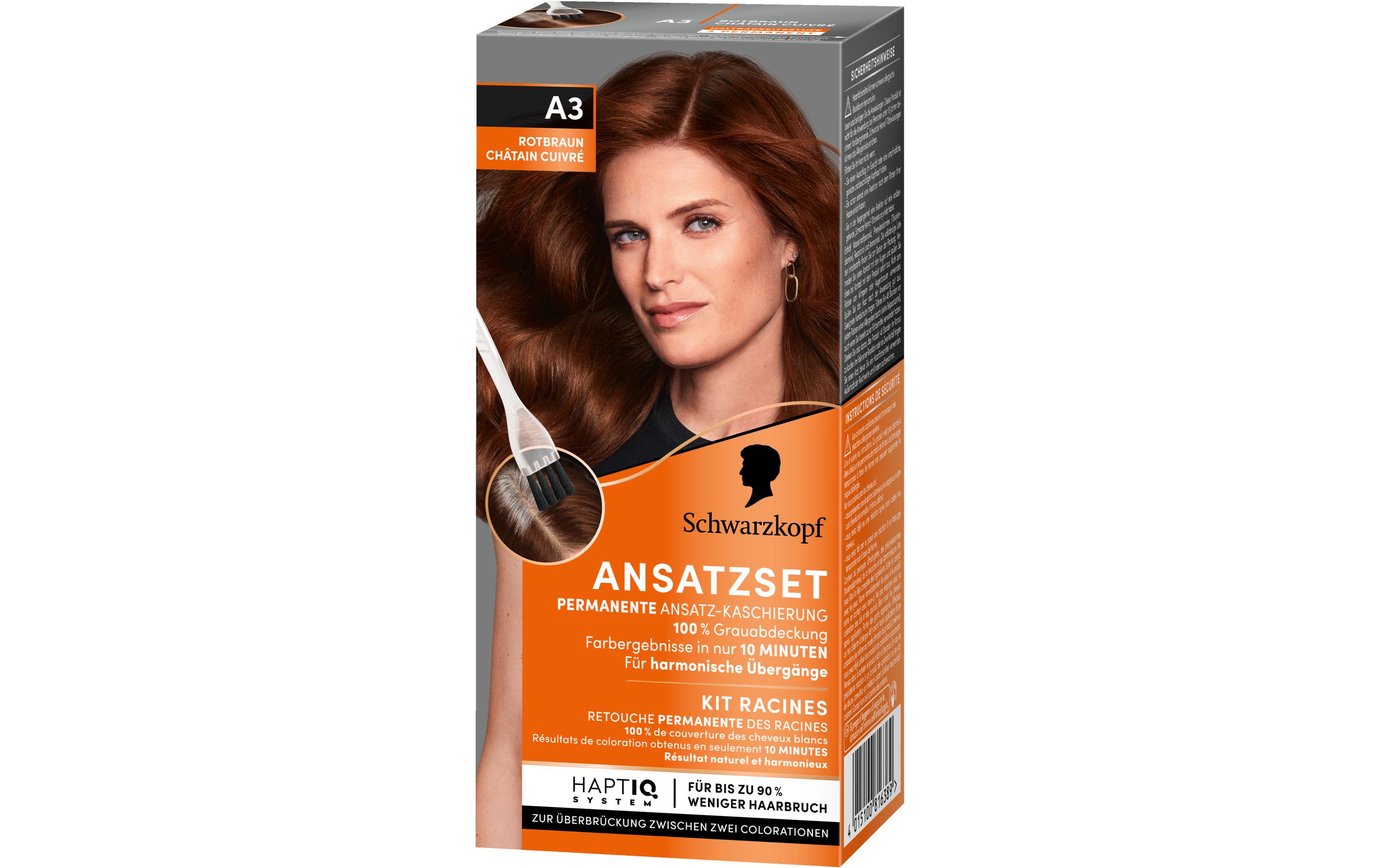 Haarcoloration Rotbraun A3Permanente Ansatz-Kaschierung verleiht dem Haar harmonische Übergänge